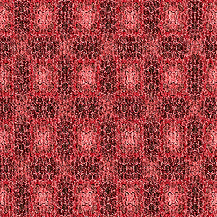 Patterned Red Rug, pat3693rd