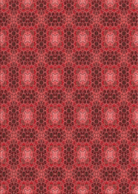 Machine Washable Transitional Red Rug, wshpat3693rd