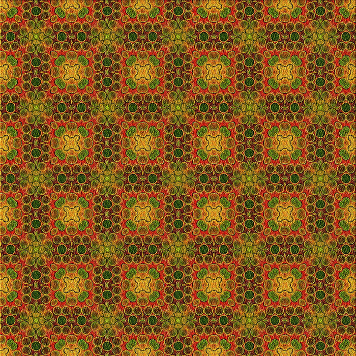 Round Machine Washable Transitional Tomato Red Rug, wshpat3693yw