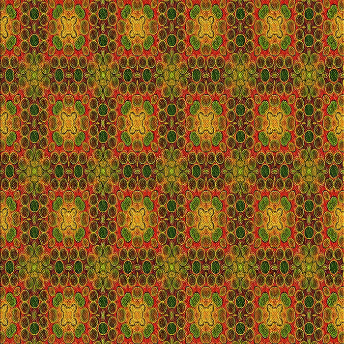 Patterned Tomato Red Rug, pat3693yw