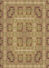 Patterned Sienna Brown Rug, pat3694brn