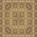 Round Patterned Sienna Brown Rug, pat3694brn