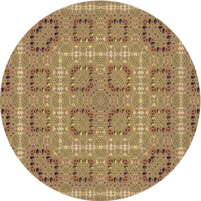 Square Patterned Sienna Brown Rug, pat3694brn