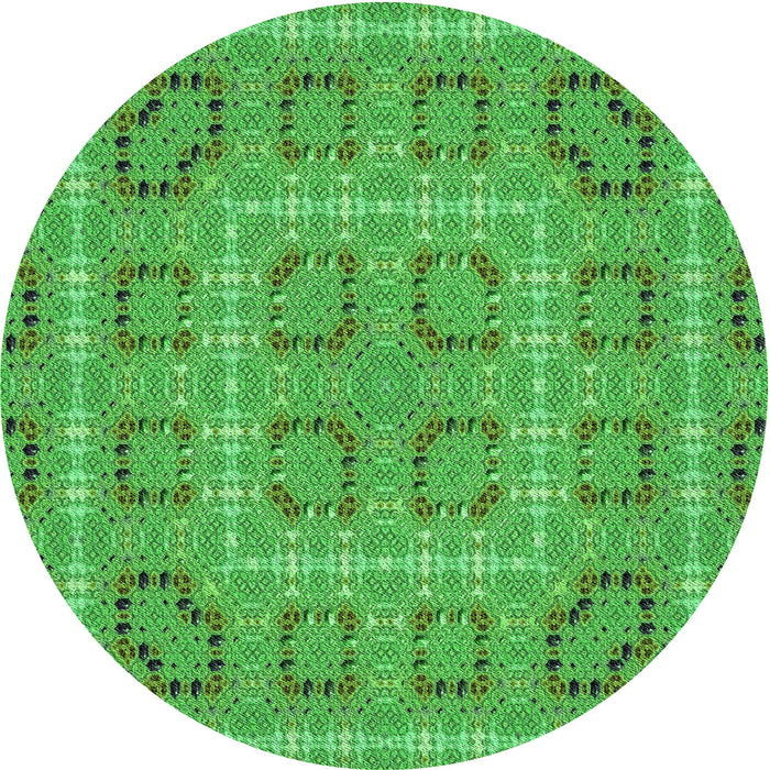 Square Machine Washable Transitional Neon Green Rug in a Living Room, wshpat3694grn