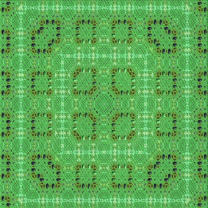 Round Machine Washable Transitional Neon Green Rug, wshpat3694grn