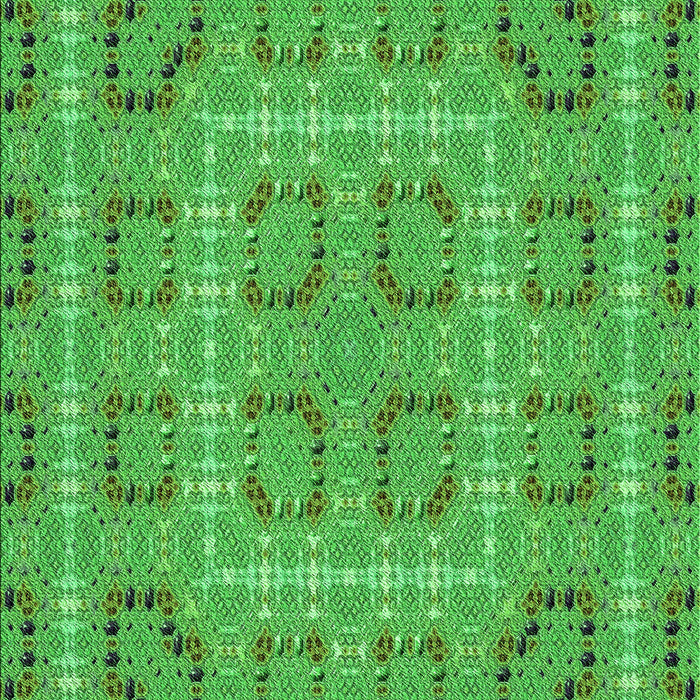 Patterned Neon Green Rug, pat3694grn