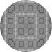 Square Patterned Ash Gray Rug, pat3694gry