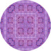 Square Patterned Violet Purple Rug, pat3694pur