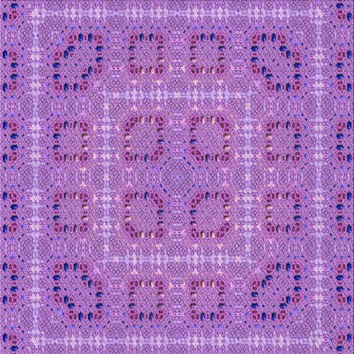 Round Machine Washable Transitional Violet Purple Rug, wshpat3694pur