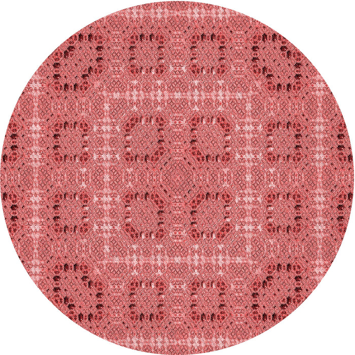 Square Patterned Ruby Red Rug, pat3694rd