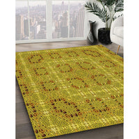 Patterned Dark Bisque Brown Rug, pat3694yw