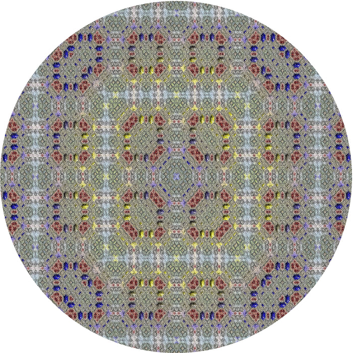 Sideview of Patterned Gray Modern Rug, pat3694