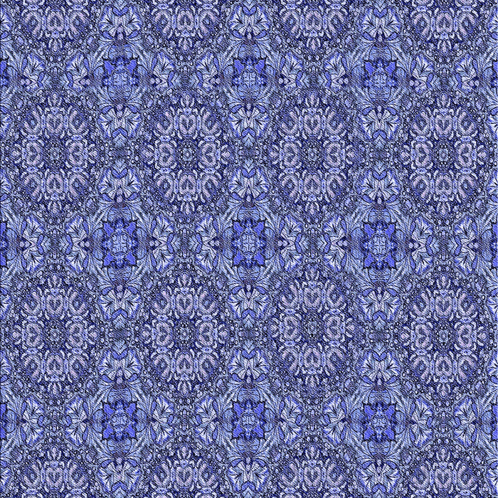 Patterned Denim Blue Rug, pat3695blu