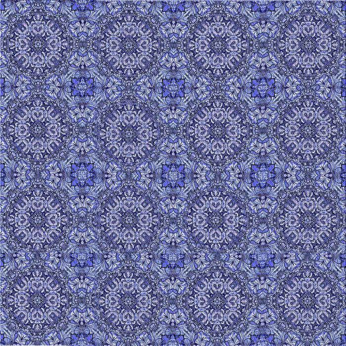 Round Machine Washable Transitional Denim Blue Rug, wshpat3695blu