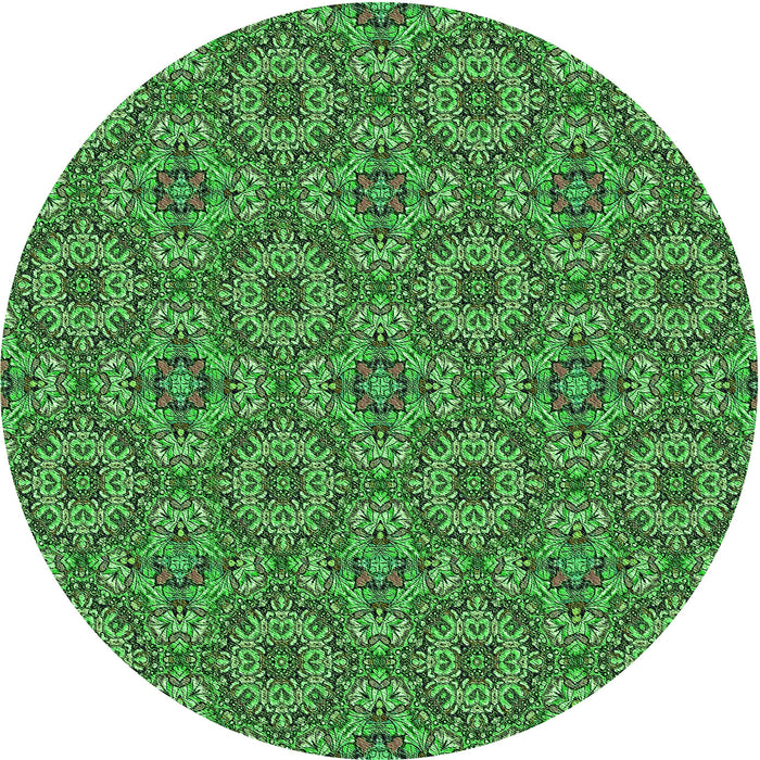 Square Patterned Deep Emerald Green Rug, pat3695grn