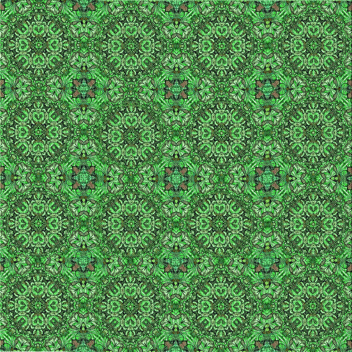 Round Patterned Deep Emerald Green Rug, pat3695grn
