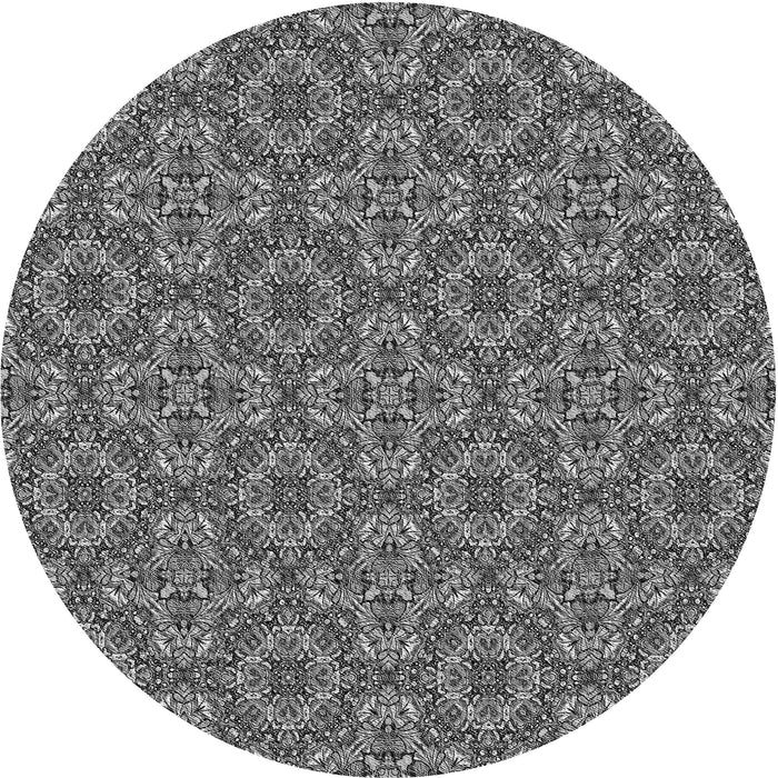 Square Machine Washable Transitional Dark Gray Rug in a Living Room, wshpat3695gry