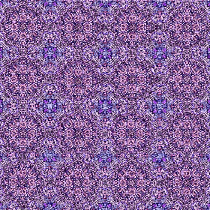 Round Patterned Orchid Purple Rug, pat3695pur