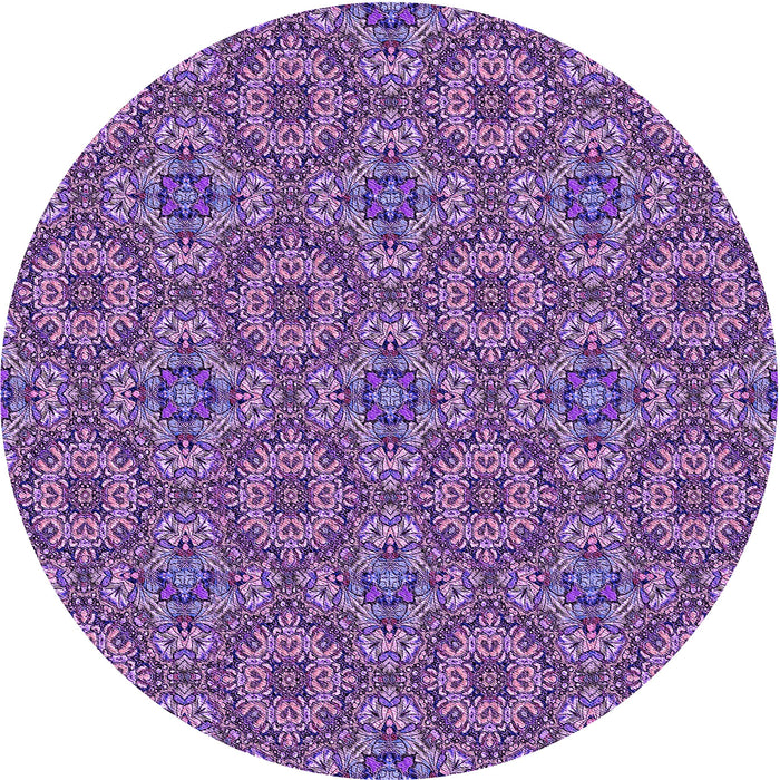 Square Machine Washable Transitional Orchid Purple Rug in a Living Room, wshpat3695pur