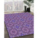 Machine Washable Transitional Orchid Purple Rug in a Family Room, wshpat3695pur