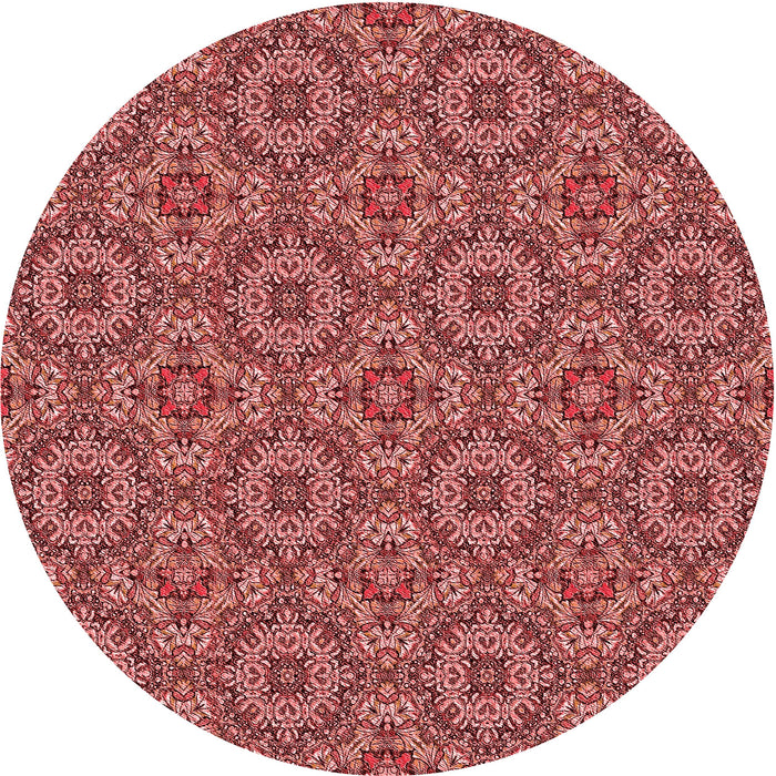 Square Patterned Red Rug, pat3695rd
