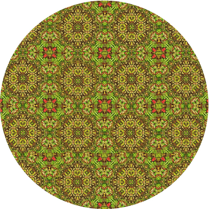 Square Machine Washable Transitional Dark Bronze Brown Rug in a Living Room, wshpat3695yw
