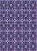 Machine Washable Transitional Light Purple Rug, wshpat3696blu