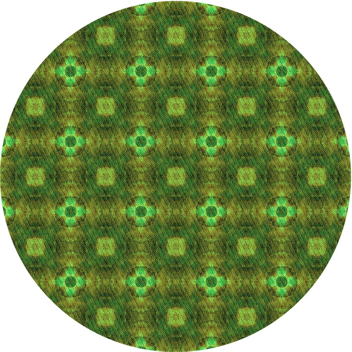 Square Machine Washable Transitional Army Green Rug in a Living Room, wshpat3696grn