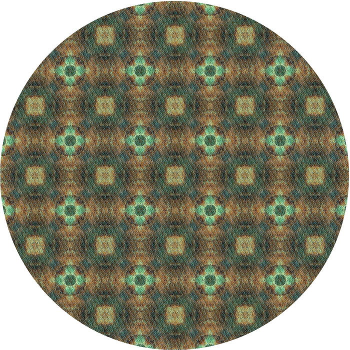 Square Machine Washable Transitional Khaki Green Rug in a Living Room, wshpat3696lblu