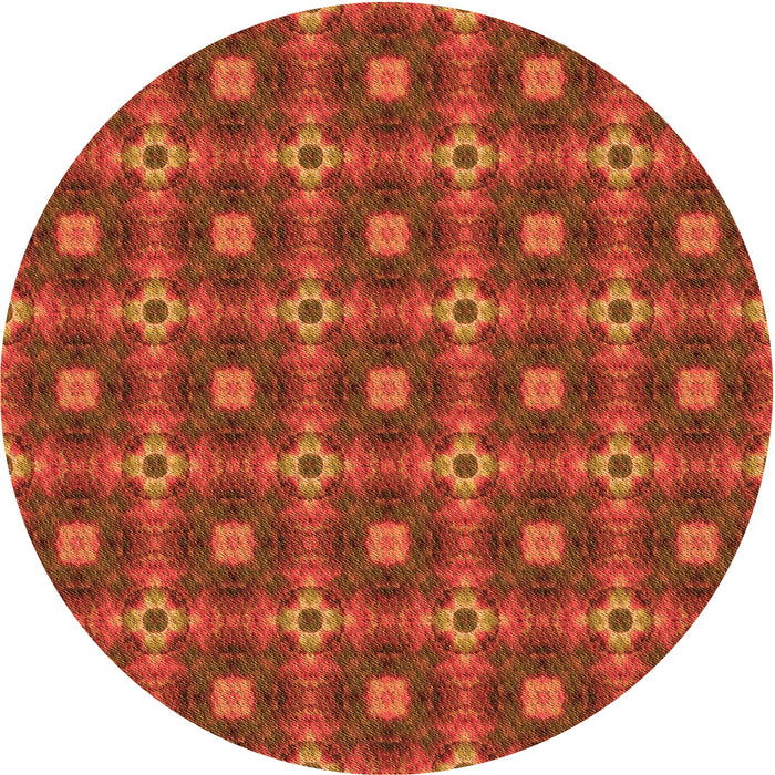 Square Machine Washable Transitional Orange Red Orange Rug in a Living Room, wshpat3696org