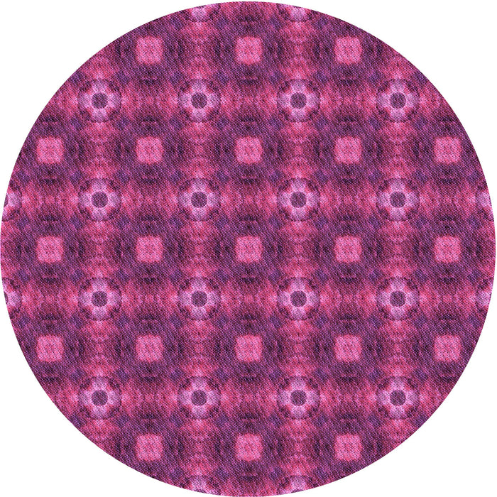 Square Machine Washable Transitional Neon Pink Rug in a Living Room, wshpat3696pur