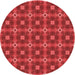 Square Machine Washable Transitional Red Rug in a Living Room, wshpat3696rd