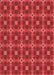 Machine Washable Transitional Red Rug, wshpat3696rd