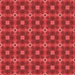 Round Machine Washable Transitional Red Rug, wshpat3696rd