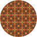 Square Machine Washable Transitional Tomato Red Rug, wshpat3696