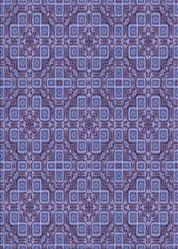 Machine Washable Transitional Purple Rug, wshpat3697blu