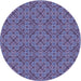 Square Machine Washable Transitional Purple Rug in a Living Room, wshpat3697blu