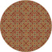 Square Machine Washable Transitional Caramel Brown Rug in a Living Room, wshpat3697brn