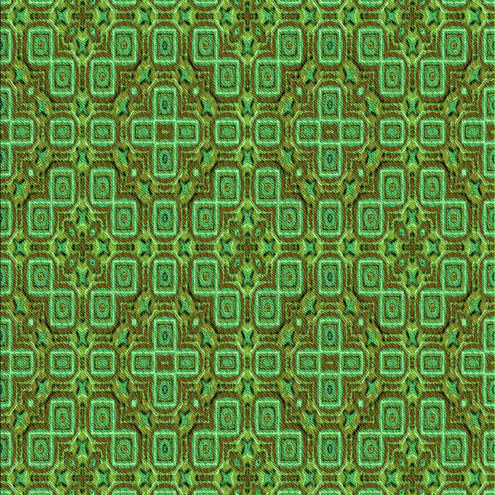 Machine Washable Transitional Seaweed Green Rug, wshpat3697grn