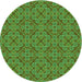 Square Machine Washable Transitional Seaweed Green Rug in a Living Room, wshpat3697grn