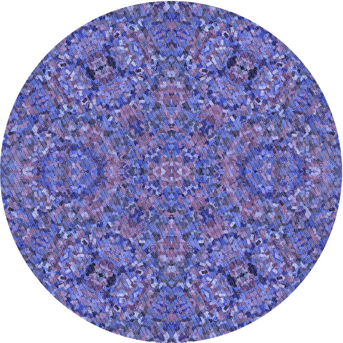 Square Machine Washable Transitional Deep Periwinkle Purple Rug in a Living Room, wshpat3698blu