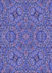 Machine Washable Transitional Deep Periwinkle Purple Rug, wshpat3698blu