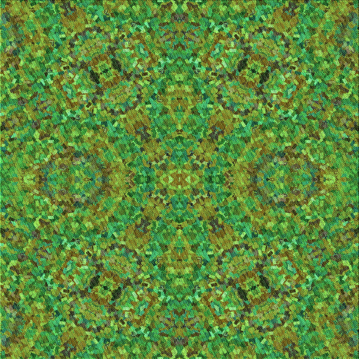 Round Machine Washable Transitional Seaweed Green Rug, wshpat3698grn