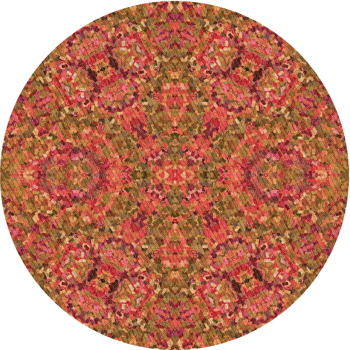 Square Machine Washable Transitional Orange Rug in a Living Room, wshpat3698org