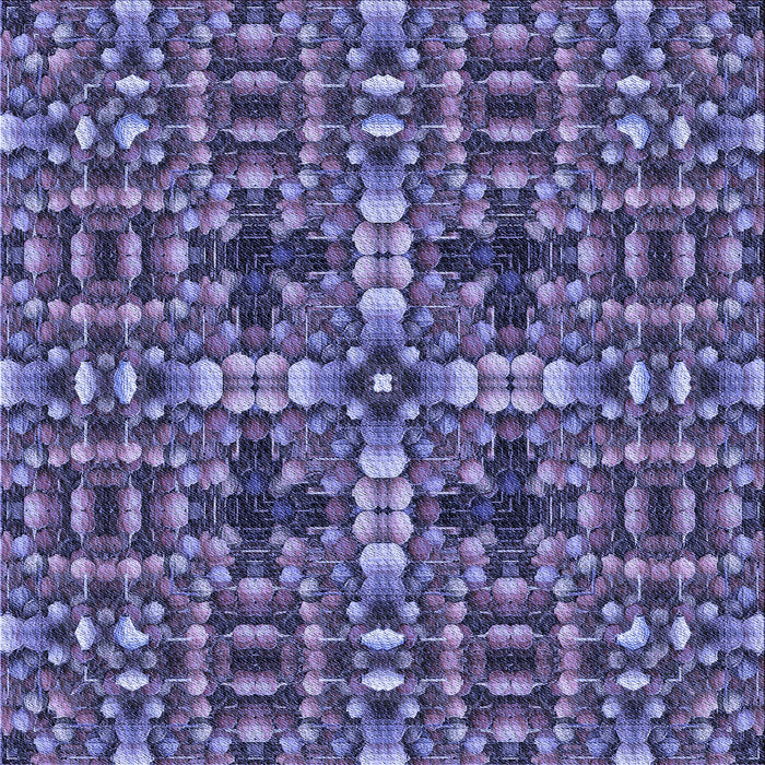 Round Machine Washable Transitional Purple Rug, wshpat3699blu