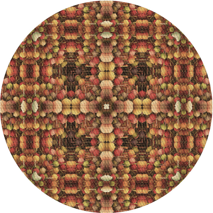 Square Machine Washable Transitional Orange Rug in a Living Room, wshpat3699brn