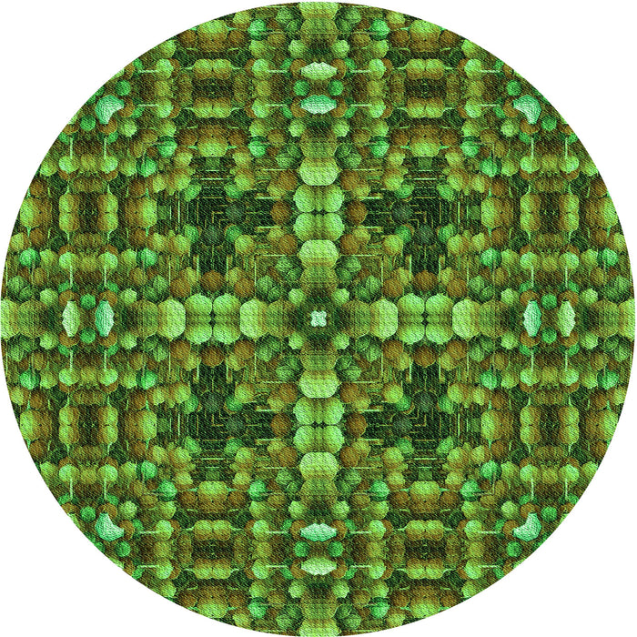 Square Machine Washable Transitional Army Green Rug in a Living Room, wshpat3699grn