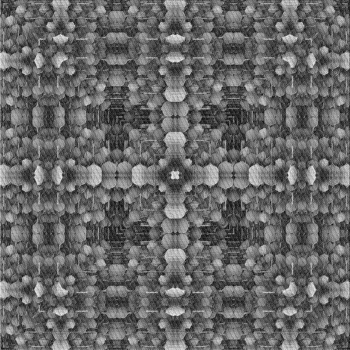 Round Machine Washable Transitional Black Rug, wshpat3699gry