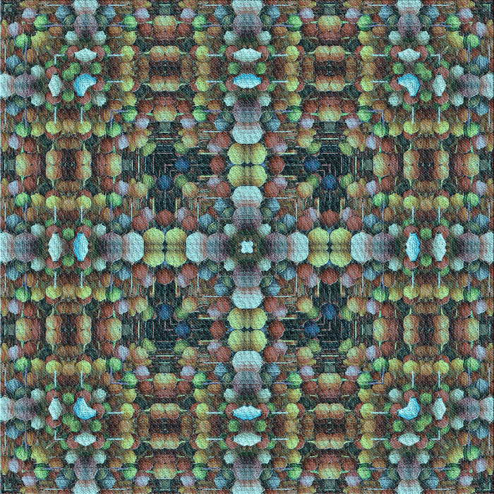 Round Machine Washable Transitional Green Rug, wshpat3699lblu