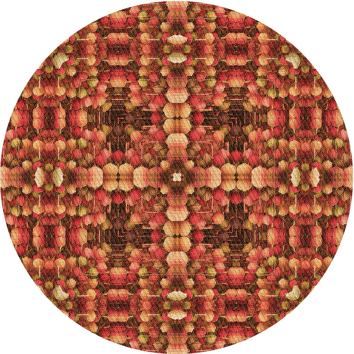 Square Machine Washable Transitional Orange Rug in a Living Room, wshpat3699org
